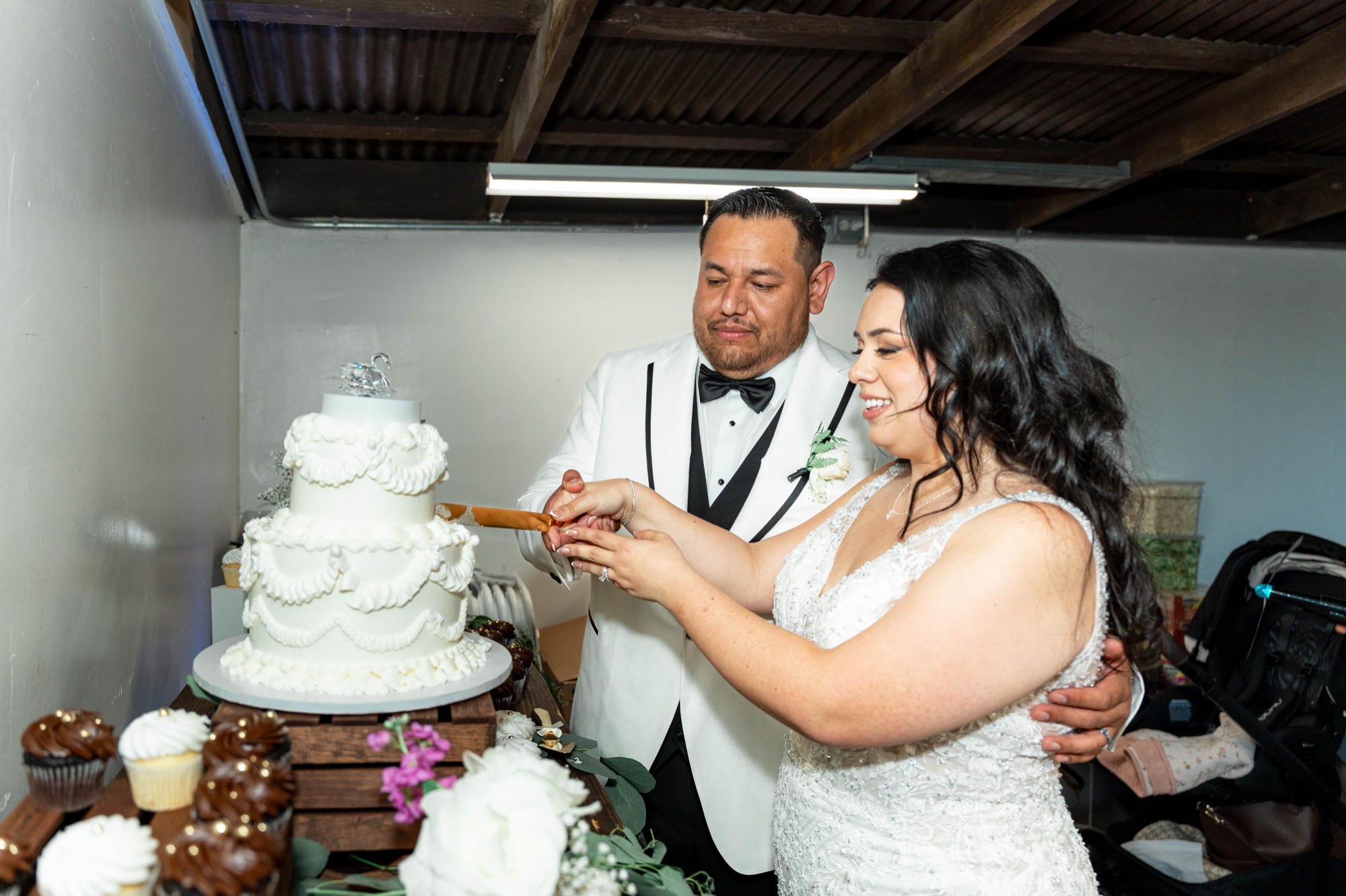St. Vincent de Paul Church & Robledo Barn wedding photo